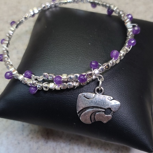 PANTHER BRACELET Silver/Purple. ADJUSTABLE - Picture 3 of 9